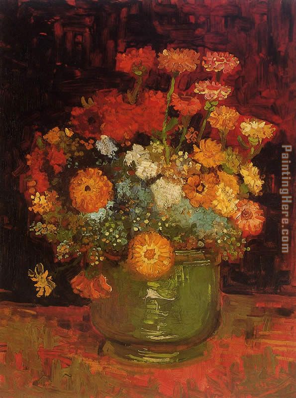 Vincent van Gogh Vase with Zinnias